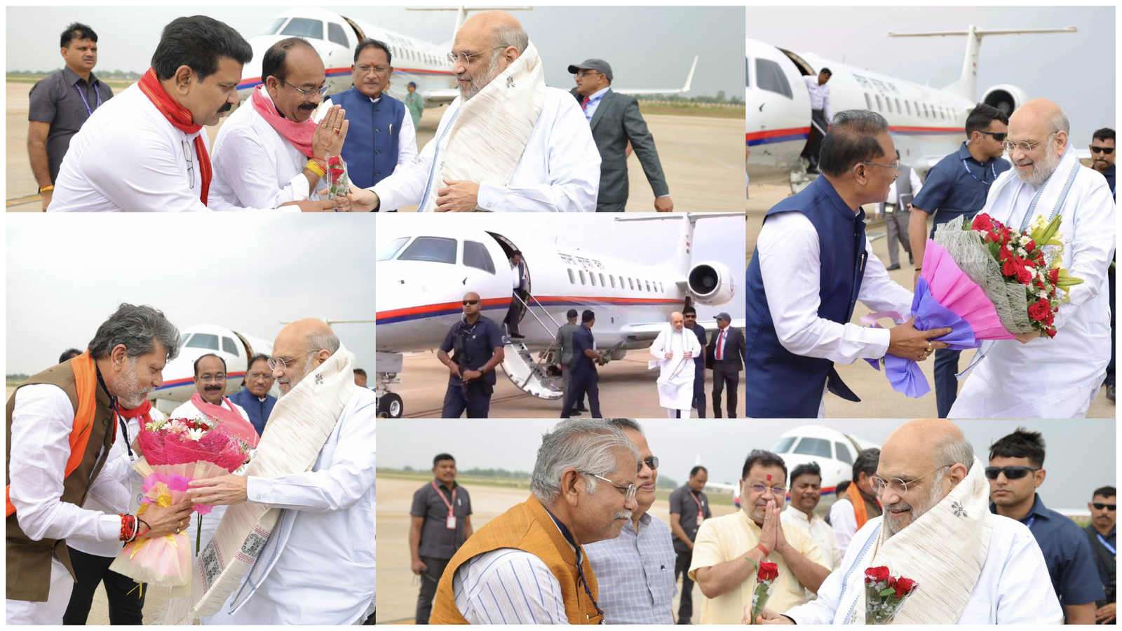 रायपुर दौरे पर पहुंचे केंद्रीय गृहमंत्री अमित शाह, नेशनल फॉरेंसिक साइंस यूनिवर्सिटी का किया भूमिपूजन