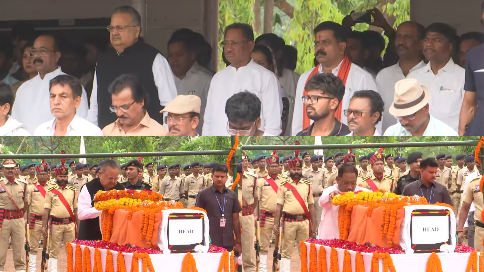 शहीद ASP आकाश राव गिरिपुंजे को CM विष्णु देव साय और डॉ. रमन सिंह ने दी श्रद्धांजलि